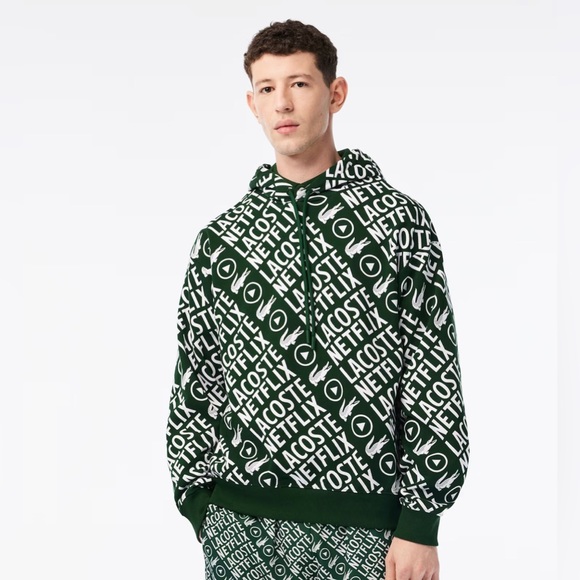 Men’s Lacoste x Netflix Loose Fit Organic Cotton Sweatshirt - Picture 3 of 3